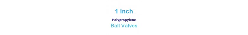Polypropylene 1 inch Valves